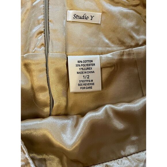 Gold Studio Y Mini Skirt - Size 1/2 - Picture 5 of 5